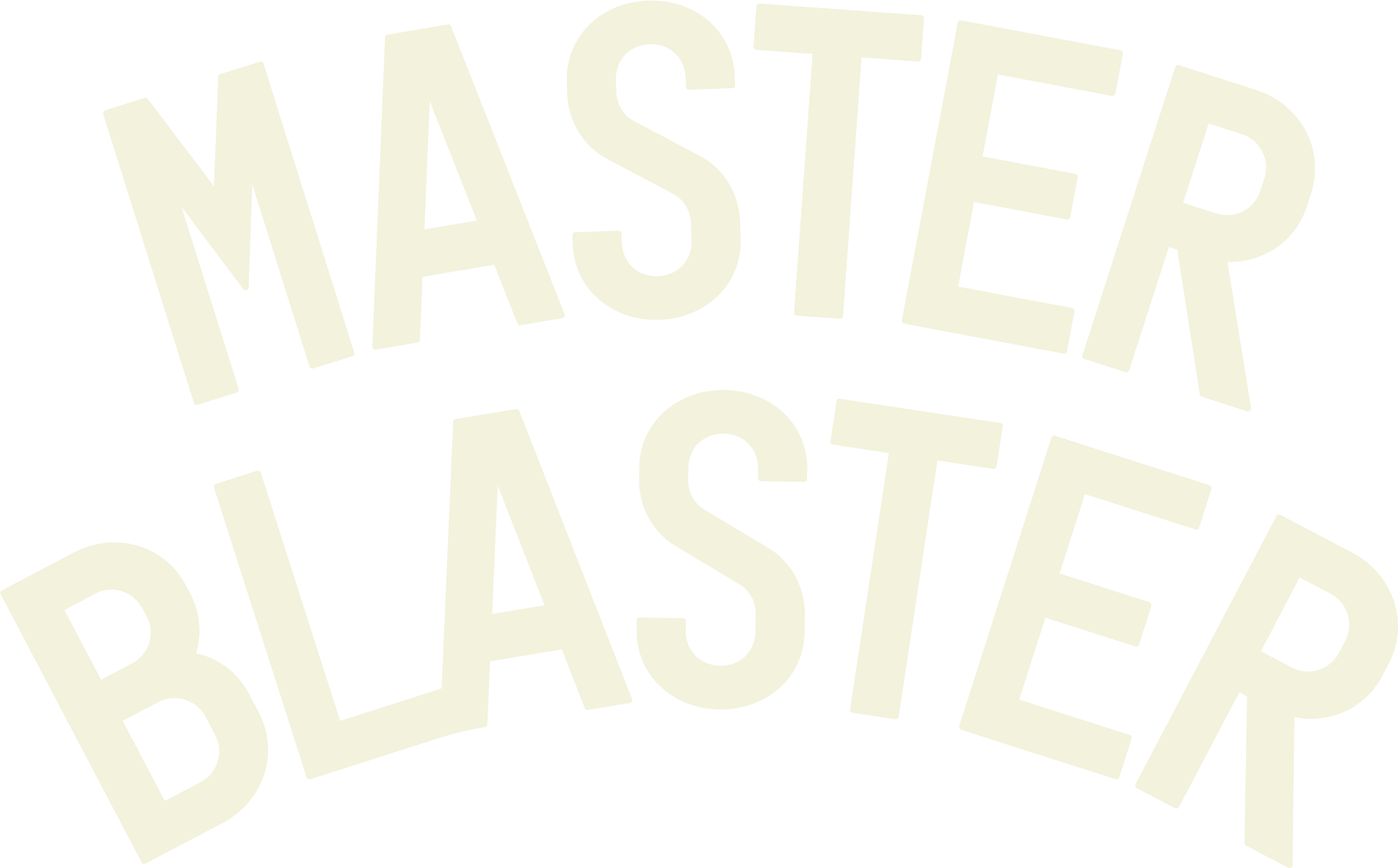 Master Blaster Wordmark Reversed